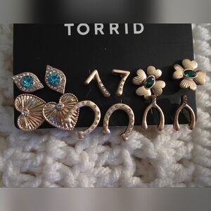 Torrid Gold Lucky Stud Earring Set